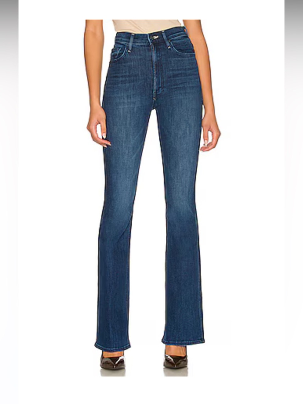 MOTHER High-Rise Flare Jeans in Indigo Blue